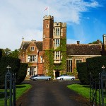 Somerset wedding photography at entrance to St Audries