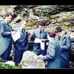 Devon wedding photography groom and ushers at Hotel Endsleigh