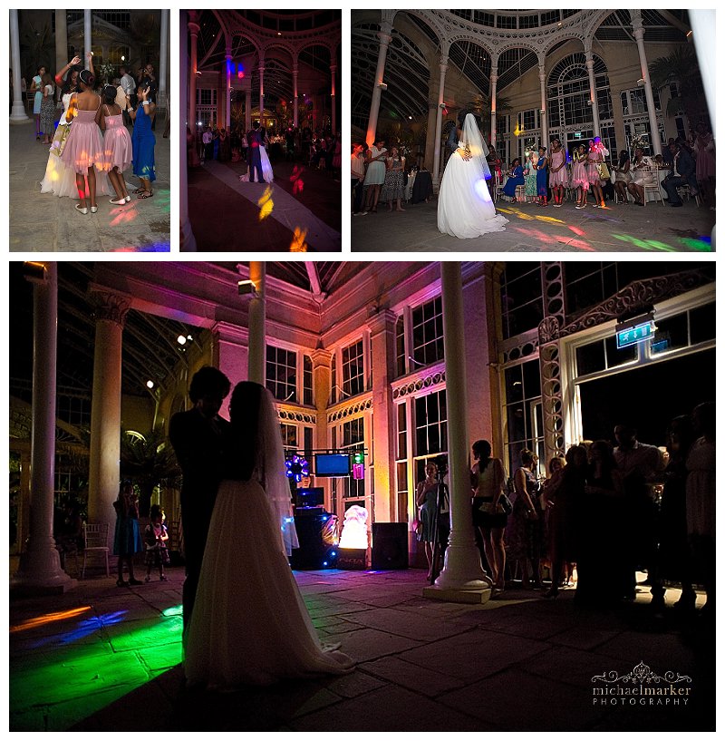 First dance of bride and groom at Syon Park wedding in London