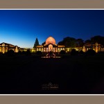 Syon Park wedding, London - Great conservatory lit at night for wedding reception