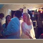 Bride dancing at Dartmouth wedding