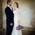 Wedding couple in the temple at Mount Edgecumbe