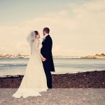 Cornish wedding couple at Mount Edgecumbe wedding overlooking Plymouth