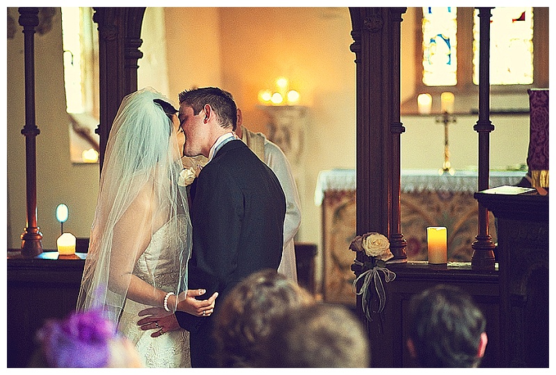 wedding ceremony in island  chapel at Orchardleigh House