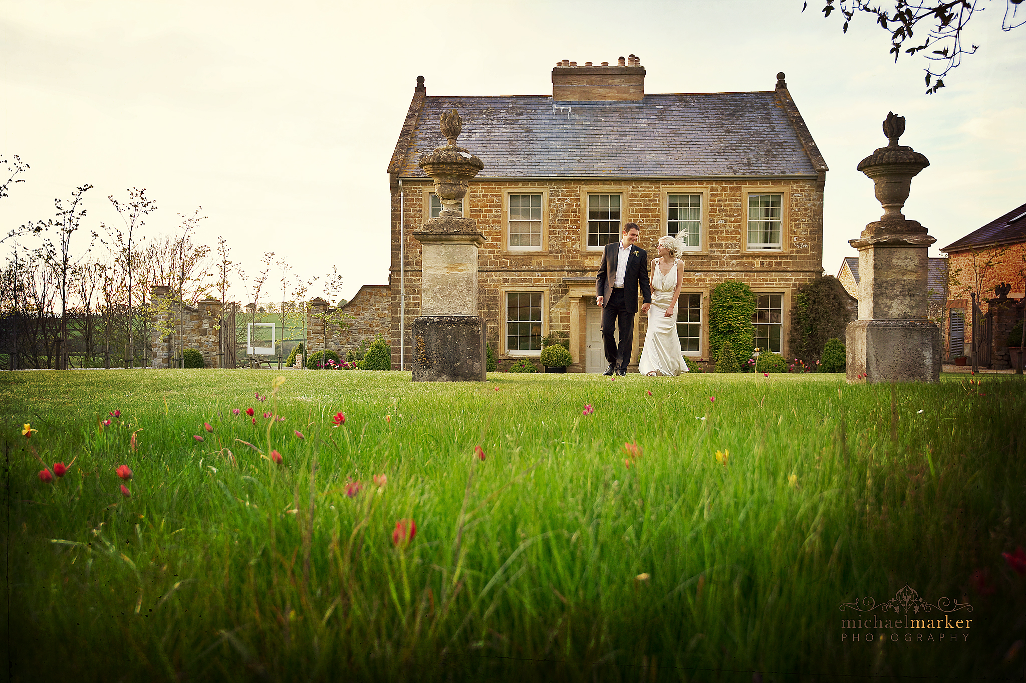 Dorset wedding couple at Axnoller