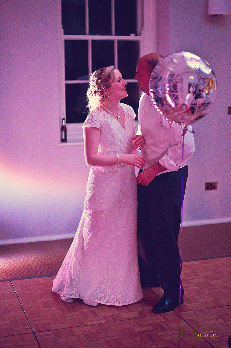 Bride and groom on the dancefloor at Falmouth wedding