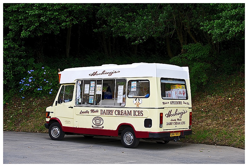 Devon ice cream van at Bideford wedding