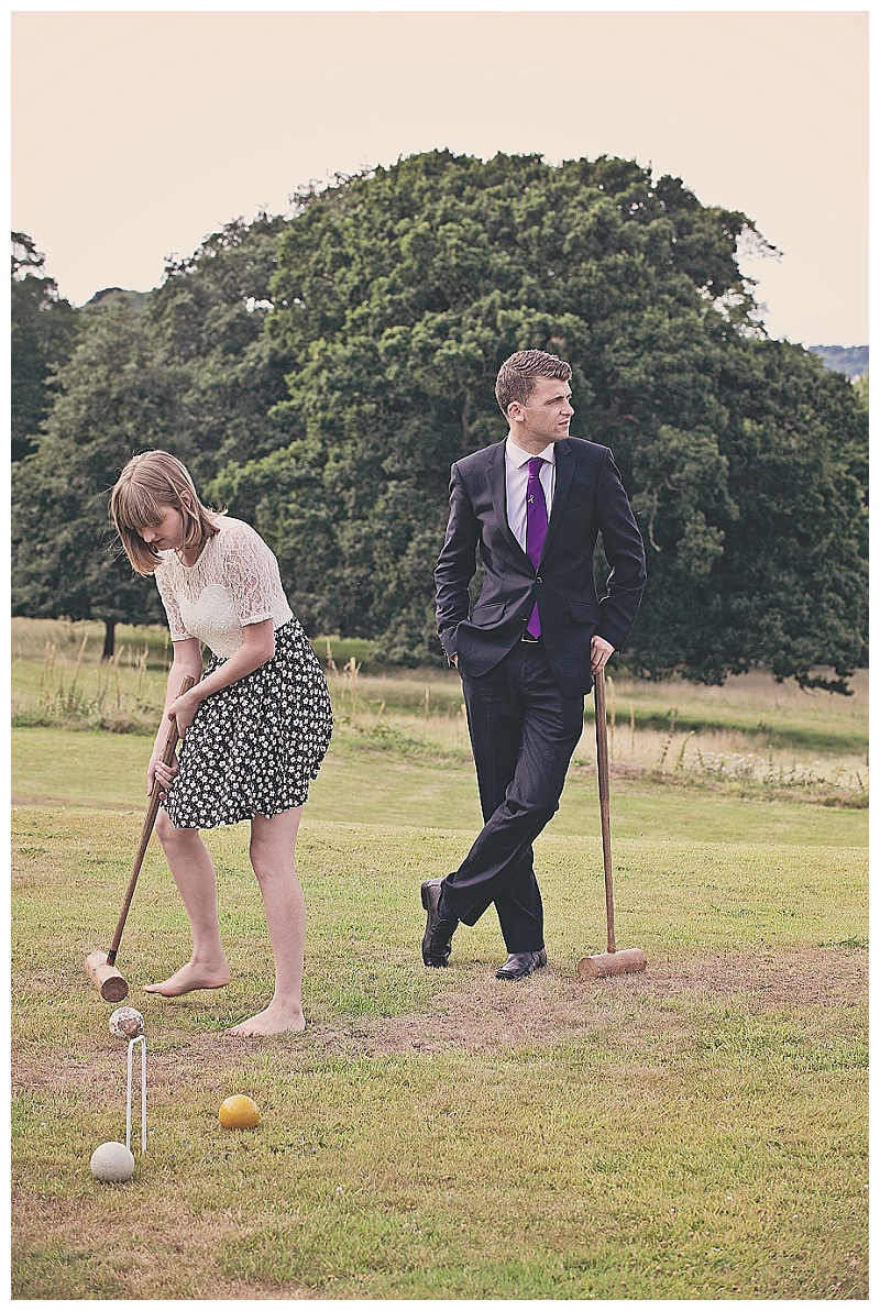 Croquet at North Devon wedding 