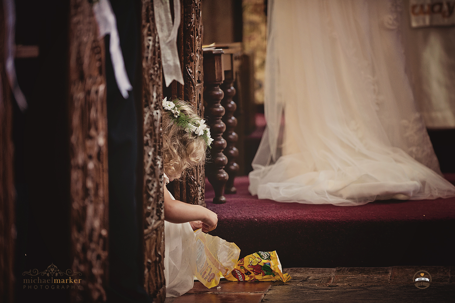 Flowergirl and sweets Devon wedding