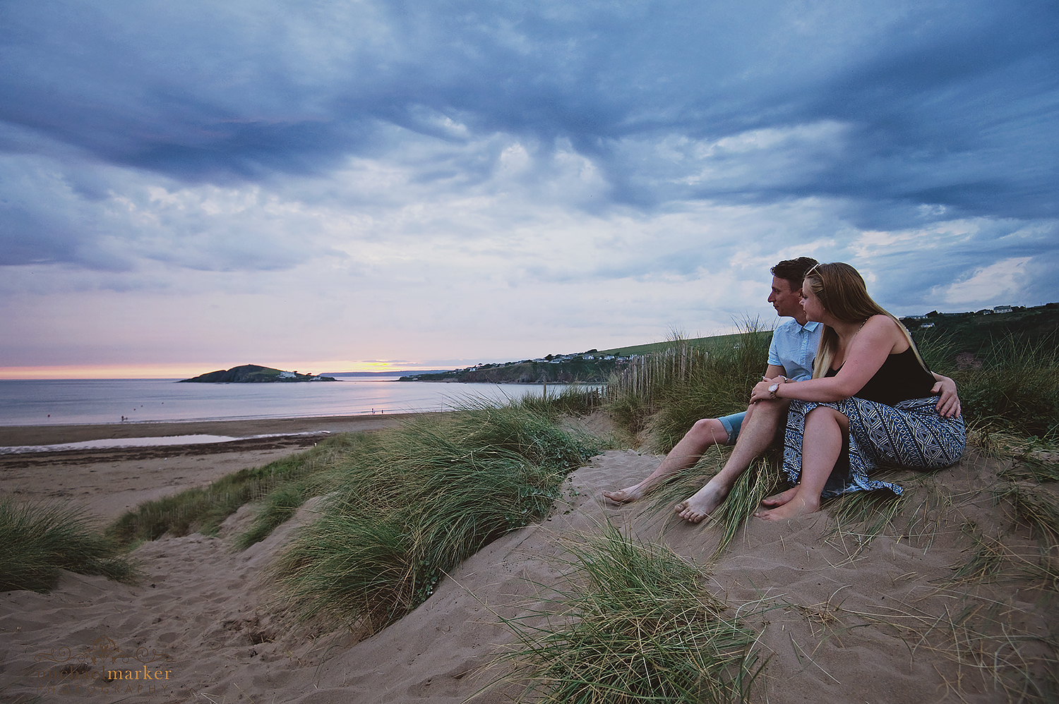 bigbury-beach-sand-dune-portrait