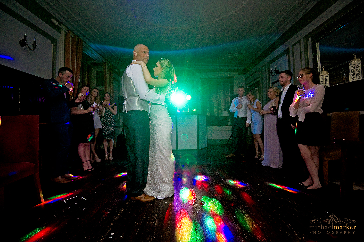 Bride dances with her father at Langdon Court