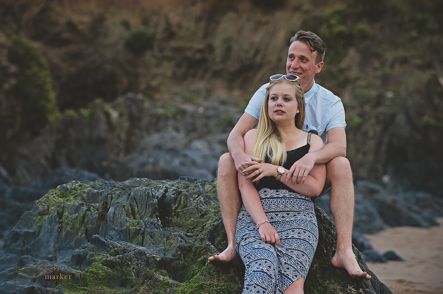 devon-beach-engaged-couple