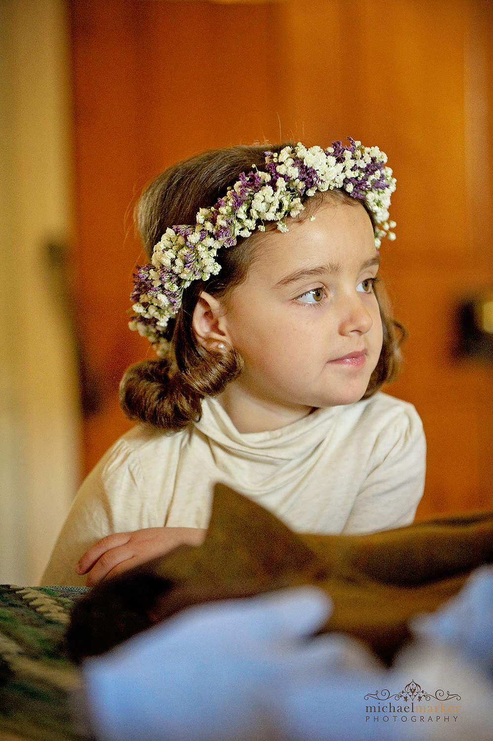 Flower girl with floral crown