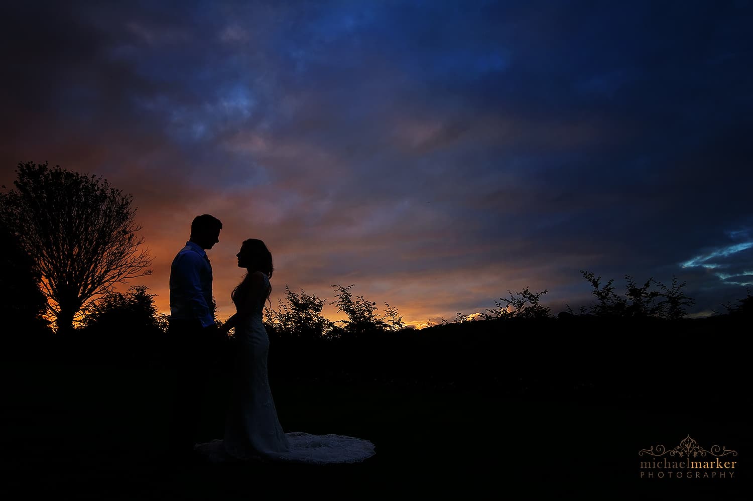 sunset-wedding-couple-at-langdon-court