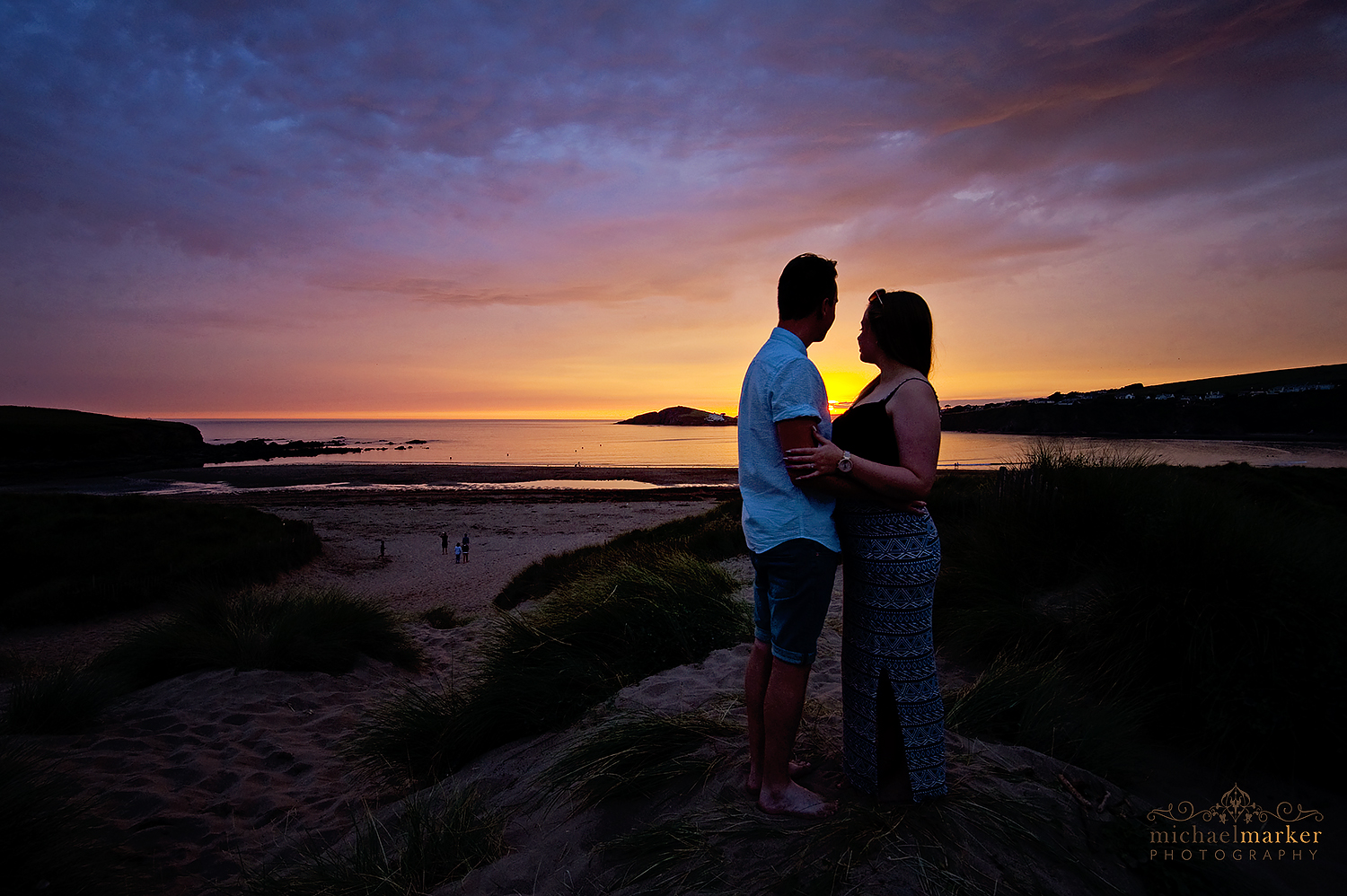 Best sunset engagement photo in devon