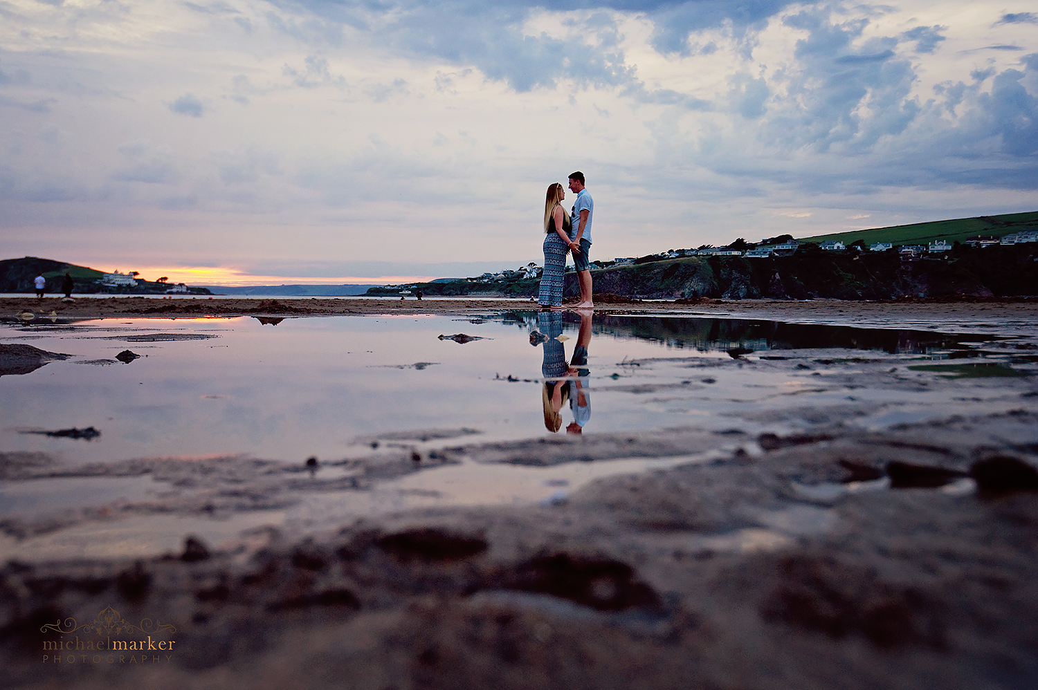 devon-beach-engagement-shoot-reflections