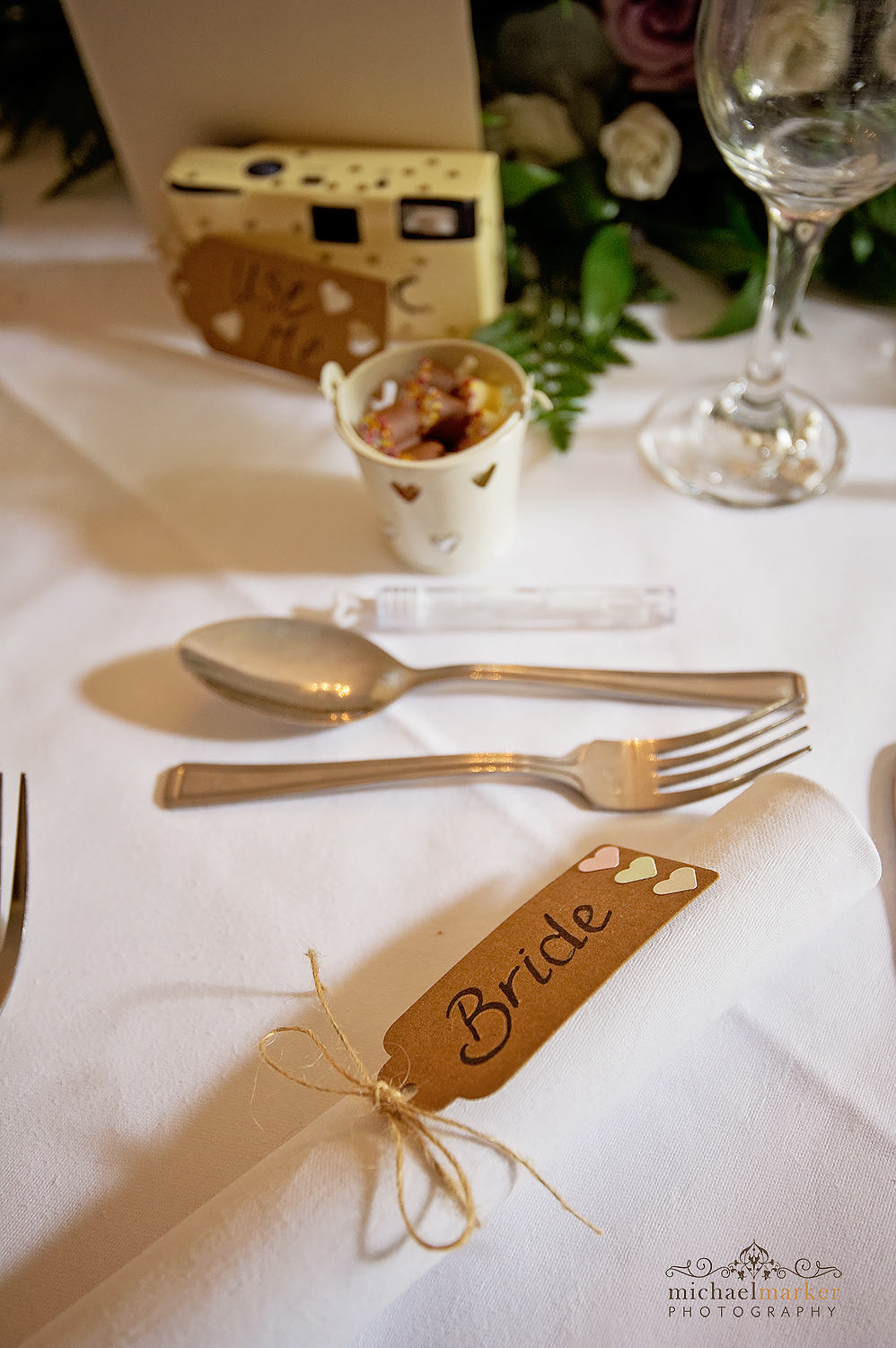 Bride's DIY table setting