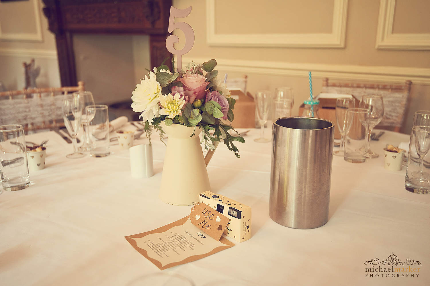 table-cameras-at-langdon-court-wedding