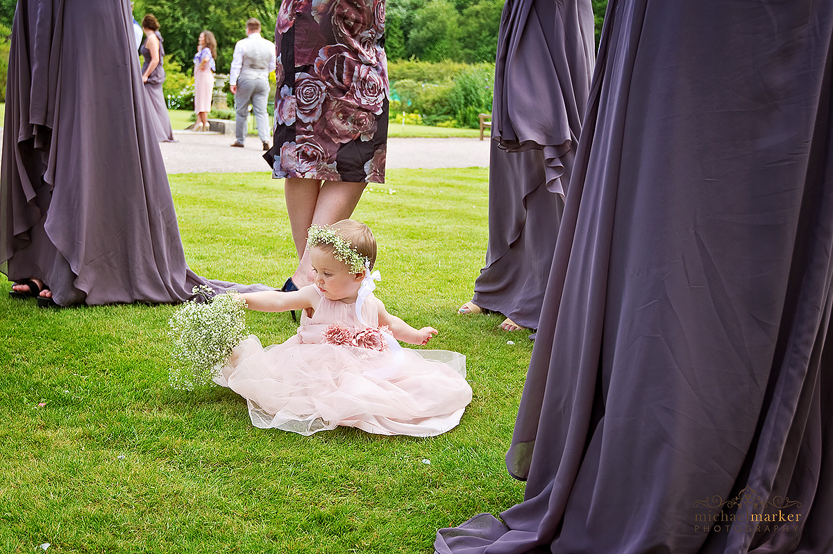 cute flowergirl at Moor Park wedding