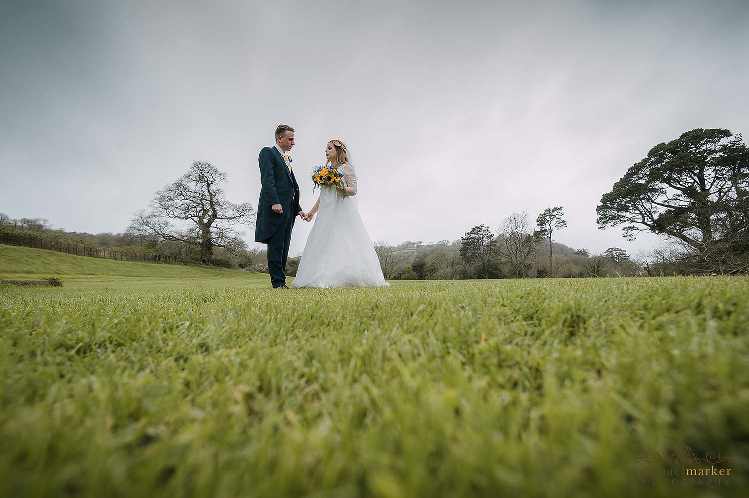 Beautiful couple in grounds of St elizabeth's House plympton