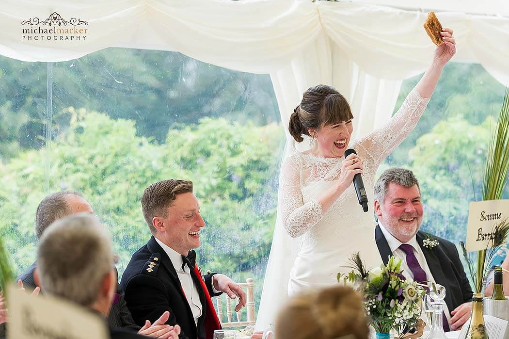 brides-wedding-toast-at-Pentillie-Cornwall