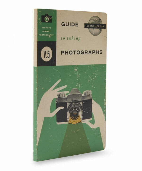 Cover photograph of notebook with guide to taking photographs cover