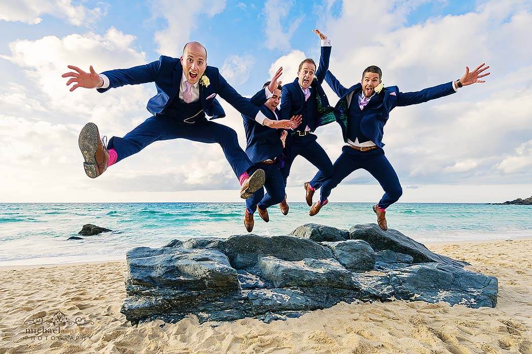 jumping for joy st ives wedding