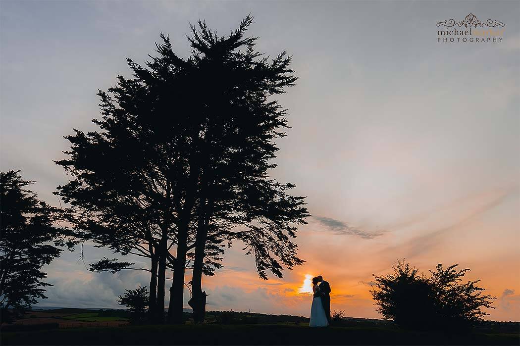 sunset-wedding-silhouette-near-Exeter