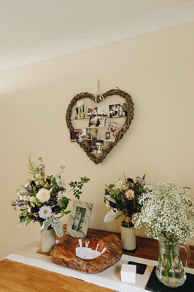 hand tied wedding flowers in devon