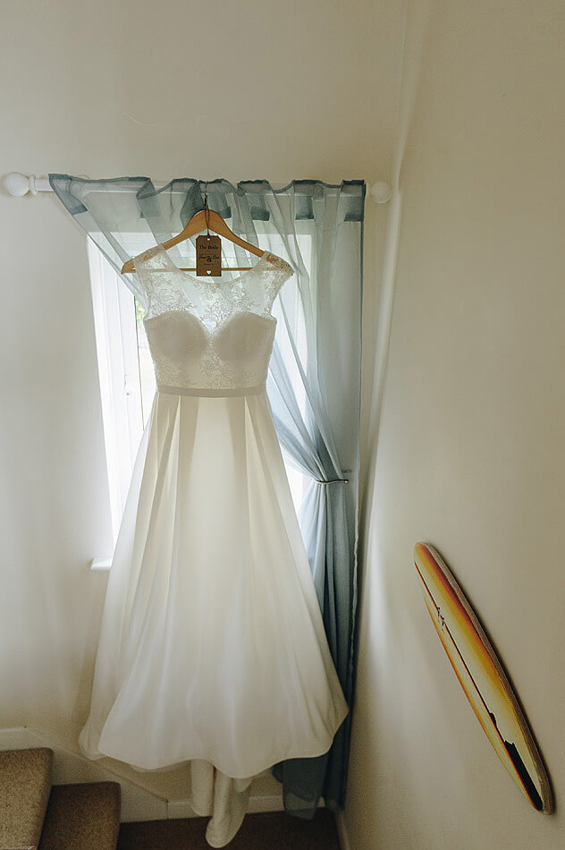beautiful brides wedding dress in Devon