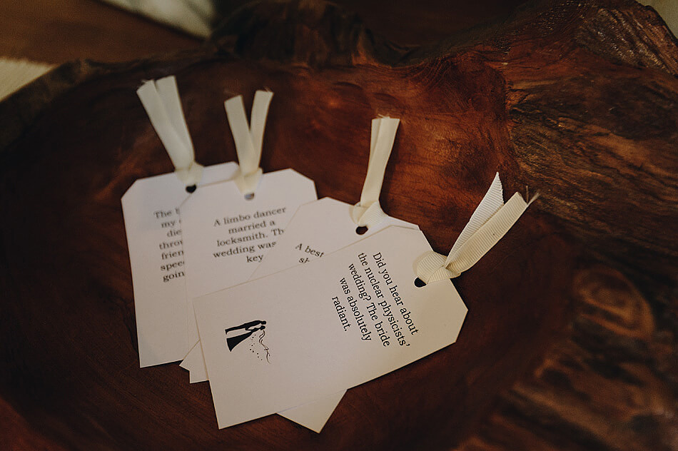 beautiful personalised wedding tags