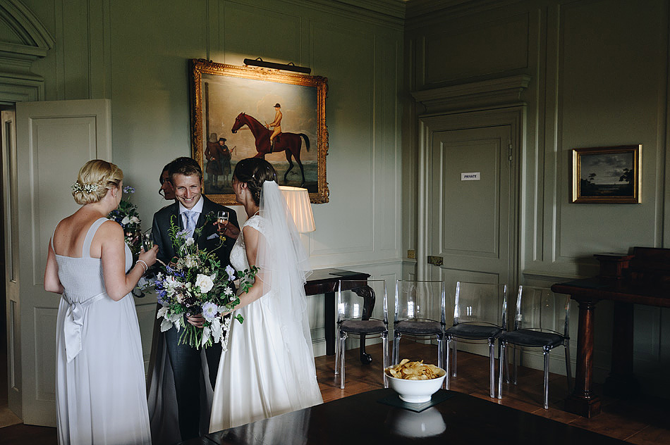 wedding guests in the dining room at Shilstone House