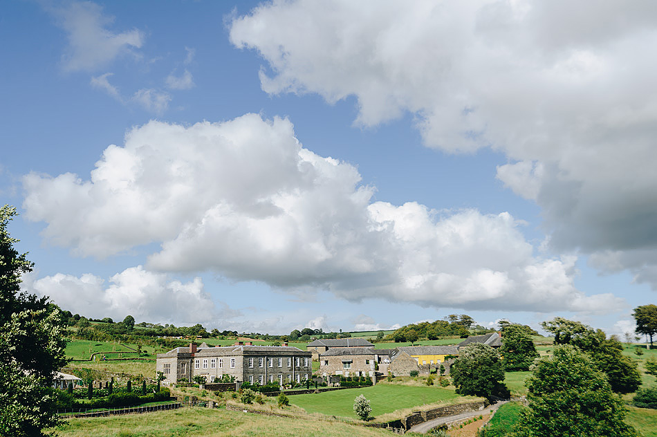 beautiful view of Devon luxury wedding venue Shilstone House